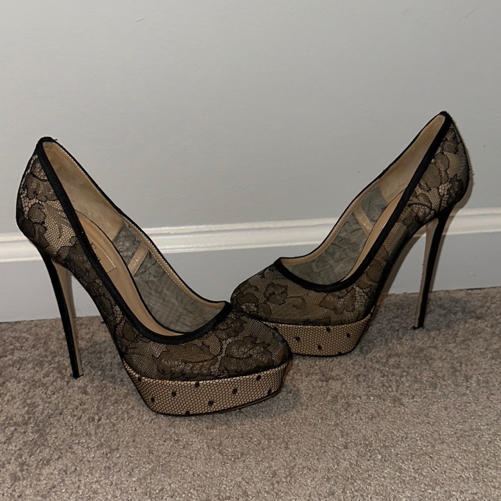 Valentino Black Lace Women's Shoes